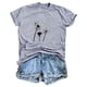 thumbnail image 2 of Blusas de Manga Corta para las Mujeres Divertida Impresión Cuello Redondo Camiseta Vintage, Blusas de Primavera para las Mujeres, 2 of 4