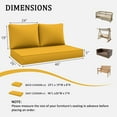 thumbnail image 2 of Snubbull Outdoor 46" x 26" x 5" Loveseat Cushion Set, Water repellent, Fade Resistant, Cushion Set for Couch, Bench, and Swing, Yellow, 2 of 6