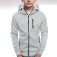 thumbnail image 4 of ATOGUTA School Uniform Sweatshirt Boy Full Zip Hoodie Kids Fall Winter Sweatshirts with Pockets Size 5T-15, Gray, 4 of 6