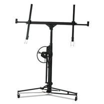 Drywall Lift, 16 FT Heavy Duty Sheetrock Lifter - 150 lbs Load Capacity, 360° Rotation Drywall Jack with Telescopic Arm & Adjustable Height, Ceiling Panel Hoist for 48 x 192 Inch Gypsum, Wood, PVC