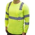 thumbnail image 5 of NY Hi-Viz Workwear Class 3 High Vis Reflective Long Sleeve ANSI Safety Shirt  L9092- Lime / 2XL, 5 of 5