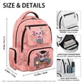 thumbnail image 7 of Pzuqiu Study Axolotl Kids Backpack for Girls 17 Inches Large Capacity Schoolbag with Adjustable Padded Straps Laptop Daypack Comfortable Shoulder Bookbag Ages 6-12 Back to School, 7 of 7