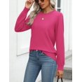 thumbnail image 4 of Zeagoo Womens Fall Sweaters Long Sleeve Tops Classic Crew Neck Pullover Sweaters Loose Dressy Blue Basic Tops, 4 of 6