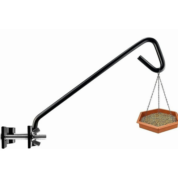 SNYNUXX 11 inches Fence Deck Hook Rail Hook Hanging Hook Mounting Kit Heavy Duty Bird Feeder Hook, Ornament Hook Hanger for Bird Feeders, Planters, Suet Baskets,Christmas outdoor decor