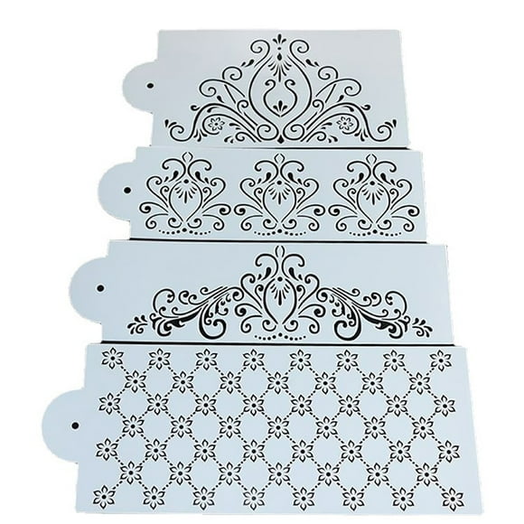 WHEANG Cake Wedding Cake Flower Spray Cake Flower Hollow Lace Cake 4 Piece