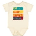 thumbnail image 3 of Inktastic Four Wheeling Eat Sleep off Road Repeat Boys or Girls Baby Bodysuit, 3 of 5