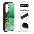 thumbnail image 2 of WIRESTER Shockproof Soft Rubber Cover Case for Samsung Galaxy A16 5G 6.7", Marble Gold And Green, 2 of 5