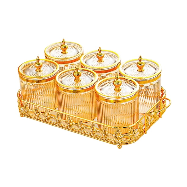 Plato de frutos secos, plato de aperitivos, platos de aperitivos, plato de lujo dividido 6 cuadrícula