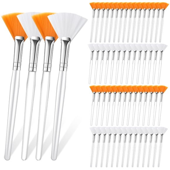Cepillo facial Fan Supkiir, 60 unidades, para mascarillas, maquillaje y cuidado de la piel