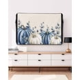 thumbnail image 3 of Outdoor TV Cover 30 to 32 Inch Weatherproof, Farmhouse Thanksgiving Fall Waterproof TV Screen Protector for Outside Decor with Zipper and Pocket 30"L x 19"H&nbsp; , Blue White Pumpkins Leaves, 3 of 7