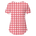 thumbnail image 5 of BRGZLK Maternity Color Block Tops Casual Summer Trendy Round Neck Short Sleeve Pullover T-Shirt Lightweight Comfortable Nursing Top 2026 Red A XL, 5 of 8