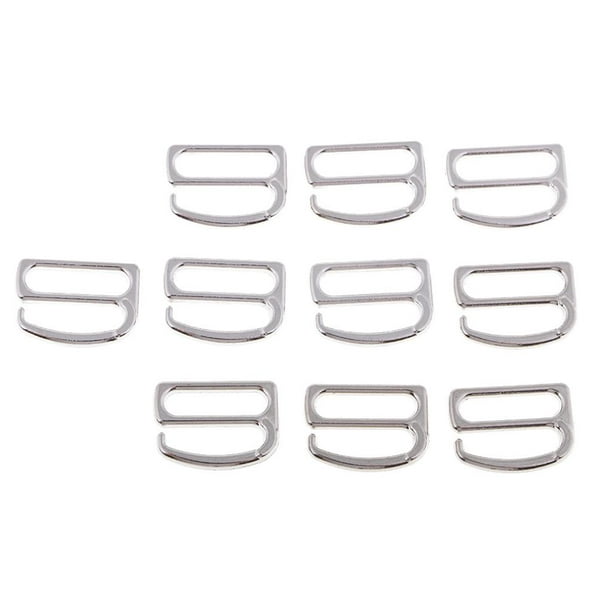 Bra Hook - Pack Bra Strap Hook Replacement, Bra Slide Hooks for Swimsuits,  , , Clear, 3/4 Inch, 19 mm Wide 