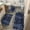 Dark Blue, variant on Bathroom Rugs Sets 3 Piece Thick Fluffy Soft Bathroom Rugs and U-Shaped Toilet Mat Washable Absorbent Floor Mat Wine Red Gradient