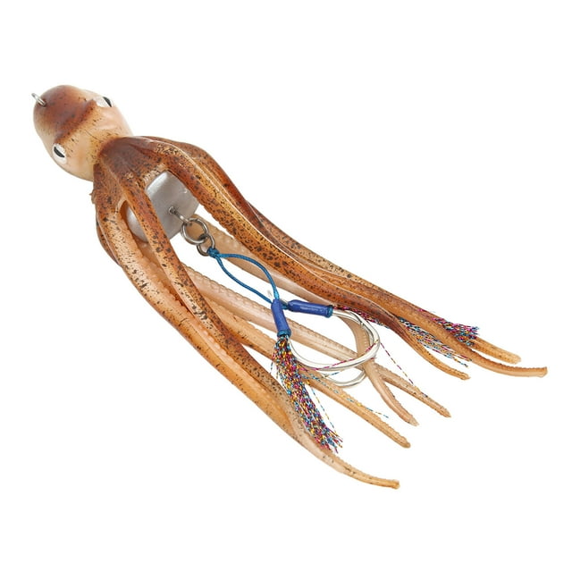 Cebos De Pesca De Pulpo, Bigotes Gruesos TPE Señuelos De Pulpo De Pesca Con Inyección De Tinta De Acero Inoxidable Anti Mordeduras Resistente Al Desgaste Realista Para Pesca Con