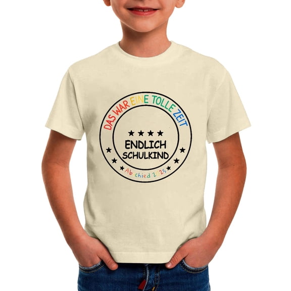 Girls School Uniform Letter Print Crewneck Short Sleeve Tee Back To School Everyday Wear Girl's T Shirt Beige 3 Years-4 Years