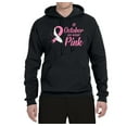 thumbnail image 2 of In October We Wear Pink Awareness Unisex Graphic Hoodie Sweatshirt, Black, Small, 2 of 3
