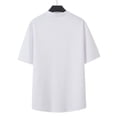 thumbnail image 5 of Men's Slim Fit Polo Shirts Short Sleeve Breathable Stand up Collar Button Down Golf Shirts Ribbed Knit Soft Cotton Tops Sizes S-2XL White, 5 of 8