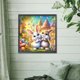 thumbnail image 4 of Pintura de diamante 5D DIY, taladro redondo completo, dos conejos, decoración del hogar, 30x30cm, 4 of 9