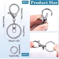 thumbnail image 2 of 120Pcs Swivel Trigger Clip Keychain Lobster Claw Clasp with Brass Jump Ring Gunmetal Alloy Split Metal Key Ring Snap Hooks Clasps for Jewelry Making Keychains Lanyards Supplies DIY Crafts Black, 2 of 6