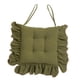 thumbnail image 3 of Cojín de silla antideslizante con lazos Material de algodón Almohadilla cuadrada Relleno de fibra PP para Verde, 3 of 8