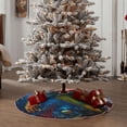 thumbnail image 5 of Daiia Ice Blue Ocean Sea Turtle Drawing Merry Christmas Tree Skirt , Xmas Large Lace-up Tree Skirt, Santa Snowflakes Rustic Home Decorations New Year Party Farmhouse Decor-48", 5 of 7