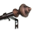 thumbnail image 3 of 5/8" Dia Adjustable 28"-48" single curtain rod with Clyde Finials - Cocoa,(5708-287), 3 of 3