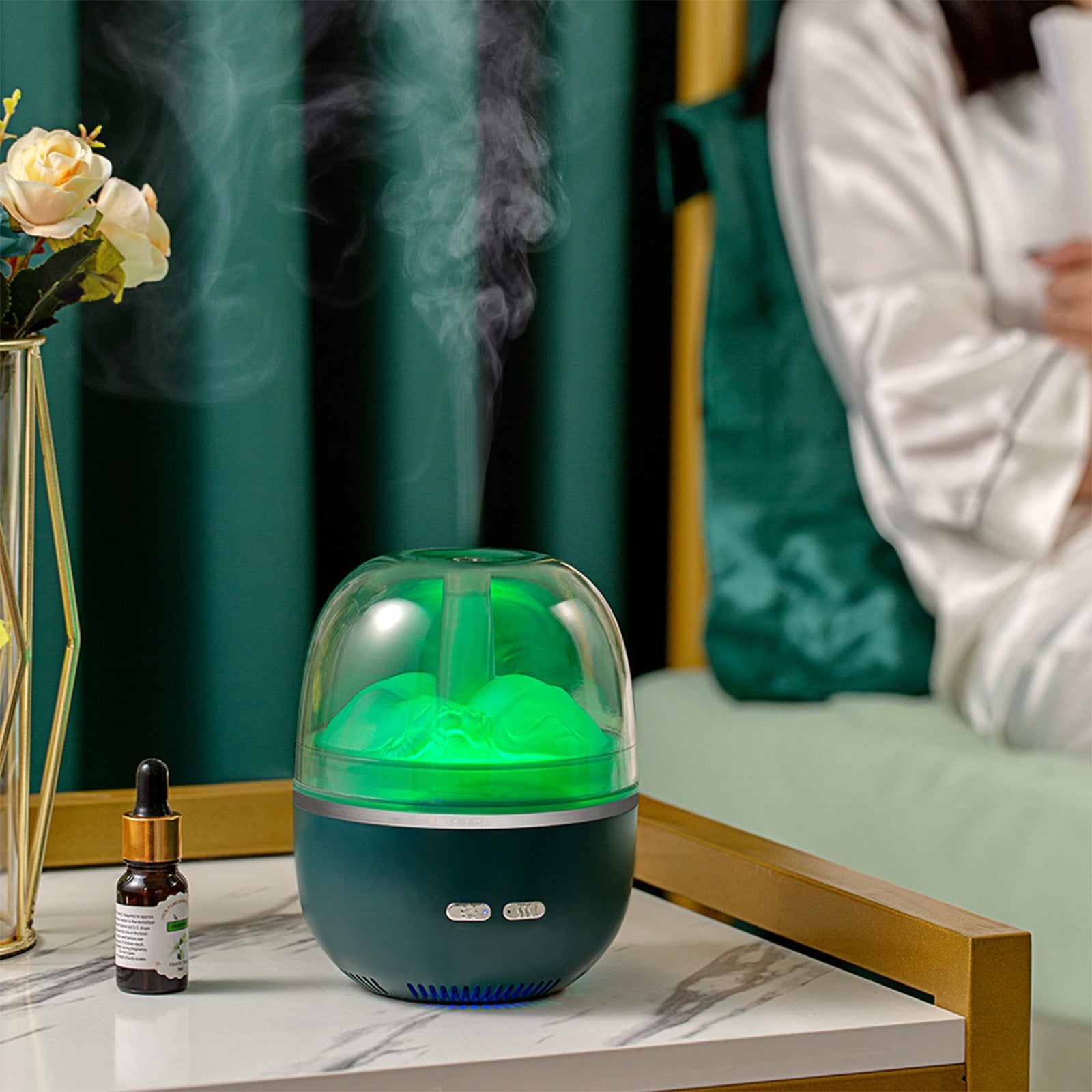 WQQZJJ Humidifiers For Bedroom Large Room Home Warm For Mist Top Desk Humidifiers Essential Oil Diffuser Quiet With Mist Humidifiers For Home Small Humidifier