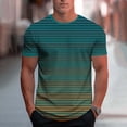 thumbnail image 1 of Floleo T-Shirt de Sport Décontracté Imprimé pour Homme, Manches Courtes, Col Rond, Haut Mode, Respirant, Léger, Mode Urbaine, Confortable, Ajustable, Tenue d'Extérieur Active (Vert, TG), 1 of 5