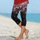 thumbnail image 1 of WILLBEST Leggings Capri Casuales para Mujer, Cómodos Pantalones de Yoga con Ribete de Encaje, Elegantes Pantalones de Tres Cuartos de Longitud para El Hogar, Ocio, Primavera Y Verano. Grande, 1 of 4
