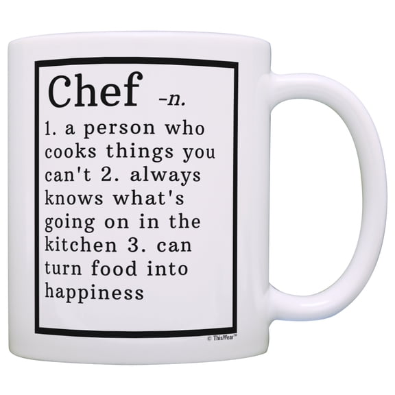 ThisWear Chef Gifts Chef Definition Gifts for Chefs Culinary School 11 ounce Coffee Mug