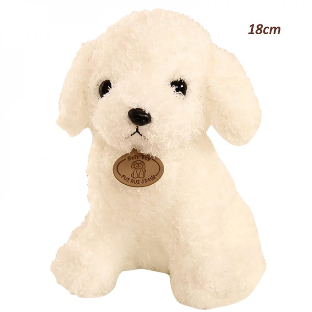 11.8" Cute Poodle Toy Dog Stuffed Poodle Animal Plush Soft Puppy White Doll Gift 