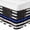Blue, variant on Red American Flag Bed Skirt Queen Size 16 Inch Drop, Adjustable & Elastic Wrap Around Bed Skirts Pleated Dust Ruffles For Twin Full Queen Cal King Base Beds, Black White Stripe US Flag Retro Wooden