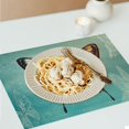 thumbnail image 6 of Pratyus Butterfly Theme 4pcs Linen Cloth Table Mats for Birthday Parties, Christmas, Restaurants, Buffets, Home Decoration 18x12in, 6 of 8