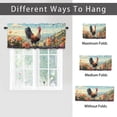 thumbnail image 6 of Farm Animal Rooster Curtain Valance for Kitchen Vintage Farmhouse Wooden Barn Flowers Window Valance for Living Room Bedroom, Kitchen Valance Rod Pocket Window Curtain 54 by 18 in, 1 Panel, 6 of 6