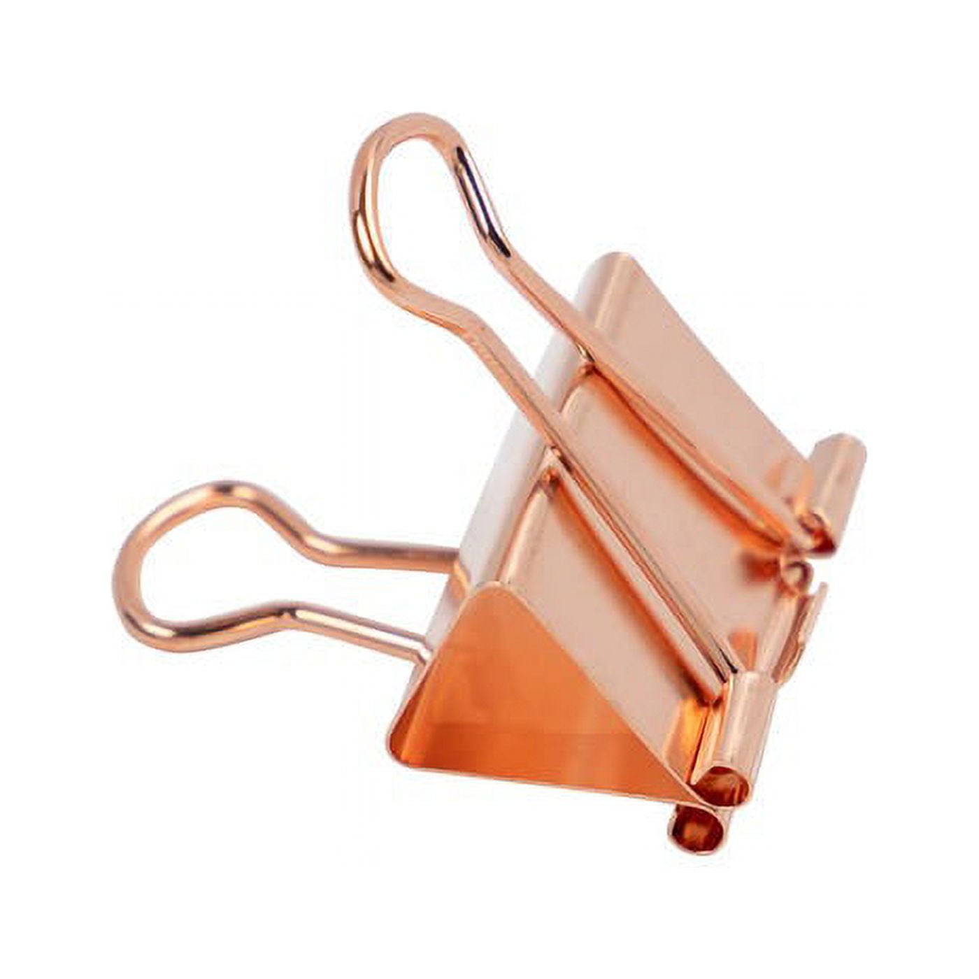 JAM Paper Colorful Binder Clips, Medium, 1 1/4 inch (32 mm), Rose Gold, 15/Pack