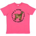 thumbnail image 3 of Inktastic Future Goat Farmer with Cute Goats and Hoof Prints Youth T-Shirt, 3 of 5