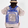 thumbnail image 2 of MMJ Travel Backpack Clear Transparent Stadium Approved 12x16in PVC Bag for Concerts Sports Events, 2 of 5