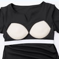 thumbnail image 5 of FUYUDY Women T Shirt Summer Seamless Workout Yoga Tee For High Performance Slim Fit V Neck Solid Color Athletic Shirt Stretchy Wicking Breathable Comfortable Female Top For Everyday Wear,Black,L, 5 of 5