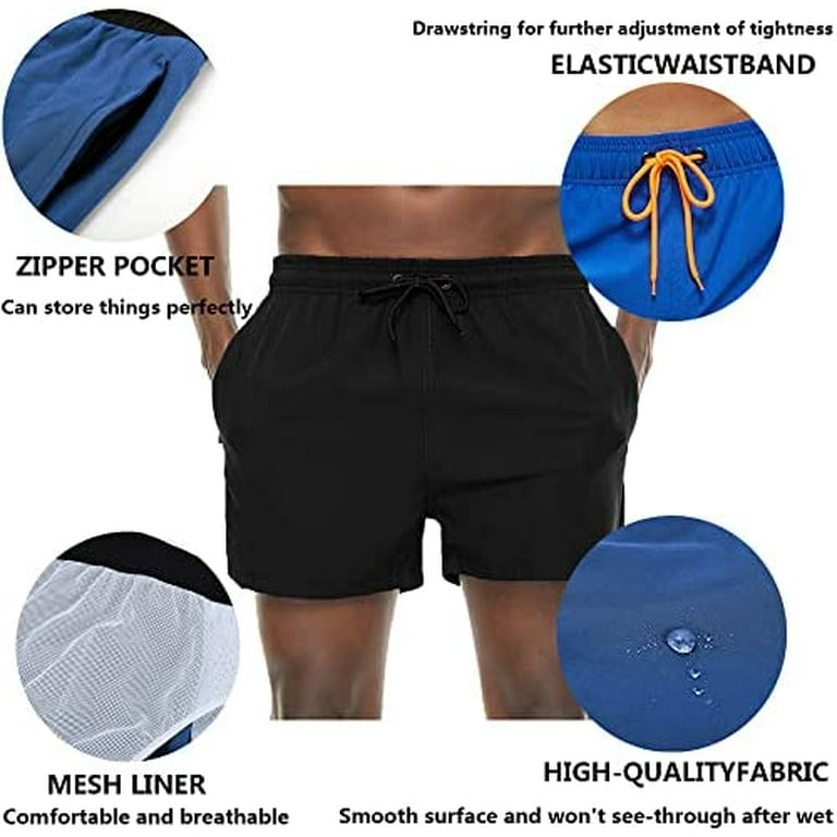 Men Quick Dry Beach Swim Shorts See Through Boxer Briefs