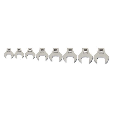 Snap-On Industrial Brands 10790 Williams Crowfoot Wrench Set, 3/8" D, 9-16mm,