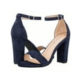 thumbnail image 3 of Women Chunky Heeled Ankle Strap Sandals Elegant Single Band Buckle Decor Sandals High Heel Sandals Open Toe Ankle Strap Sandals Heels, 3 of 5