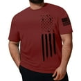 thumbnail image 4 of Caqnni 4th of July American Flag Men's T-Shirt 4th of July America T-Shirt Round Neck Tees Short Sleeve Mens T Shirt (,XXL), 4 of 4
