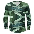 thumbnail image 2 of Stamzod Mens Long Sleeve Camo T-Shirt Casual Fitness Slim Fit Stretch Shirts Graphic Tees Button Down Plus Size Sporty Workout Pullovers on, 2 of 4