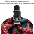 thumbnail image 4 of Square 2Pack PU Leather Starfish Cruise Luggage Tag with Privacy Cover and Name ID Tag for Travel Handbags Backpacks Luggage Tags, 4 of 6