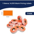 thumbnail image 4 of 1812 Fluorescent Red Pricing Labels for Garvey 18-6 One Line Price Gun - 11 Rolls - 14,000 Price Marking Labels, 4 of 7