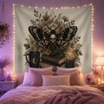 thumbnail image 2 of Skull Moth and Evergreen Wreath Tapestry, 2 of 7