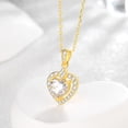 thumbnail image 6 of Beautlace 2 Carat Moissanite Necklace for Women,14K Gold Plated 925 Stering Silver D Color VVS1 Heart Pendant Necklace Jewelry Gift for Birthday Christmas Anniversary Wedding, 6 of 9