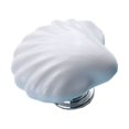 thumbnail image 2 of 4pcs Ceramic Shell Knobs Sea Style Pull Handle Unique Door Knobs Funiture Door Handles for Cabinet Drawer (White), 2 of 9