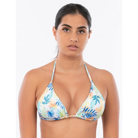 TOP TRAJE DE BAÑO AZUL TURQUESA SW DAMA HOJAS L