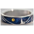 thumbnail image 4 of Exquisite Van Gogh Starry for Sky Rings Couple Rings Romantic Adjustable Opening Lover Rings Band Jewelry Gift for Women, 4 of 17